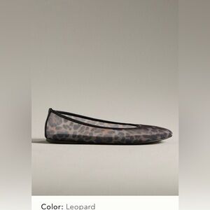 Anthropologie Leopard Mesh Ballet Flats 8 New in Box